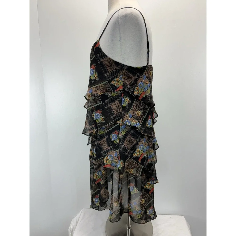 Free People Daisy Chain Dress Size 4 Layered Flowy Boho Tiered Fairy Sheer Flowy